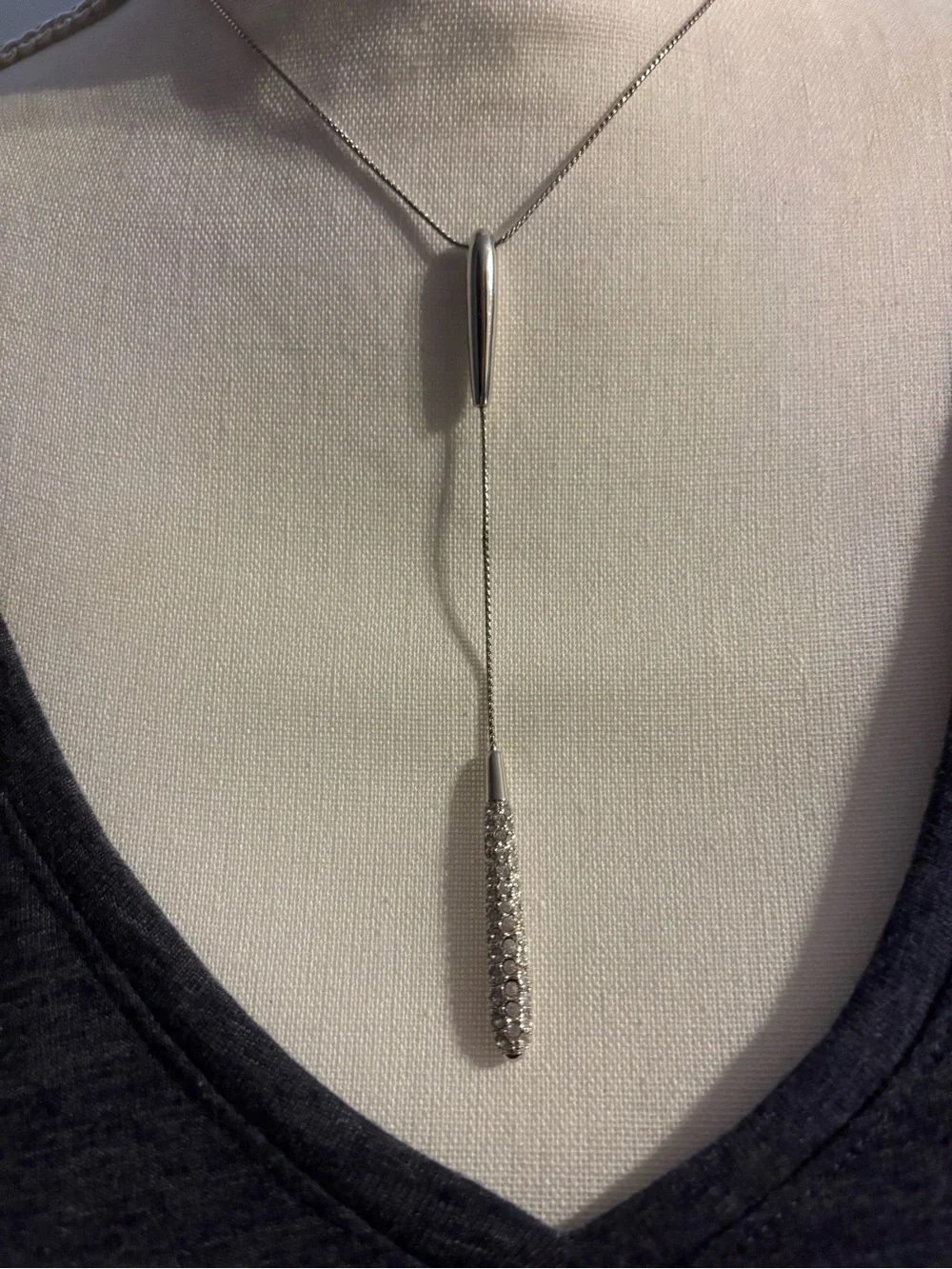 Sterling Silver Lariat Necklace